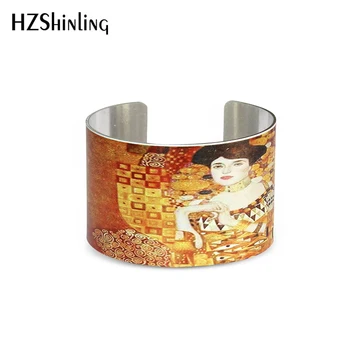 Meno Parodijuoja - Klimto manžetai Kiss Pinterest Klimto bangle Gustavo Klimto aliuminio rankų darbo apyrankė menas spausdinti bangle