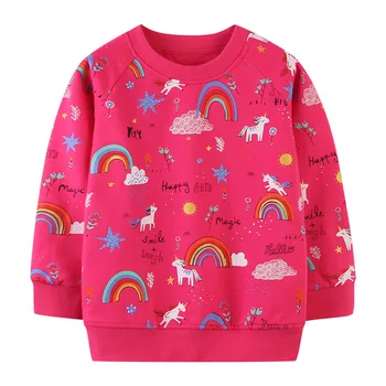 SAILEROAD 2020 m. Rudenį Baby Girl Sweatershirt Rožinis Megztinis Vaikų Apranga Sportinės aprangos, Medvilnės Marškinėliai iš Kid Mergina 2-7 Metai