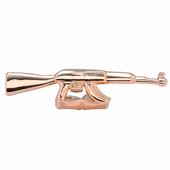 Naujas Aukso Dantų Grillz AK47 Šautuvas Modelis Gold Dantų Apima Hip - hop ' o Žvaigždė Produktus