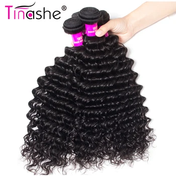 Tinashe Plaukų 360 Nėrinių Priekio Su Ryšulių Remy Human Hair 2 3 Ryšulius Su Priekinės Brazilijos Giliai Banga Ryšulius Su Priekinės