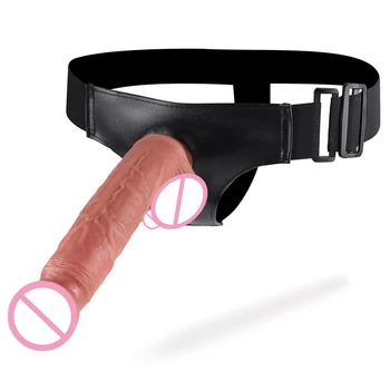 Tikroviškas Penis Dirželis Ant Dildo Kelnės Lesbiečių Kelnaitės Silikono dvisluoksnį Vibratorių Penis Sekso Žaislai, Masturbacija Sekso parduotuvė