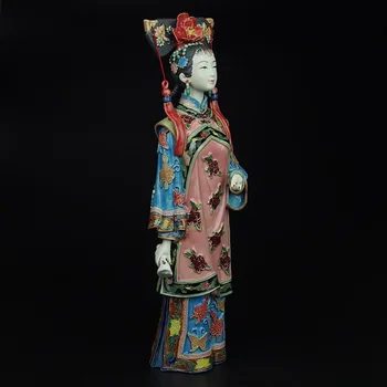 Liaudies Meno Porceliano, Keramikos, Tradicinės Kinų Fair Lady Statulėlės Surinkimo Ryškus ir Elegantiškas Amatų Dovanų SYX023