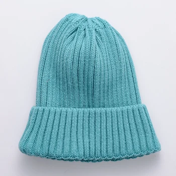 [RUSENTI]Naujas Atvykimo Megzti Skrybėlę Akrilo Beanie Unisex vientisos Spalvos Išlaikyti Šiltas Elastinga žieminės Kepurės
