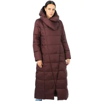 Moterų žemyn striukė parko outwear su gaubtu dygsniuotas kailis moterų ilgas šiltas medvilnės drabužius žiemai ponios tendencija naujas 19-150