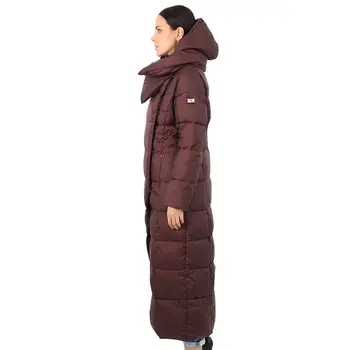 Moterų žemyn striukė parko outwear su gaubtu dygsniuotas kailis moterų ilgas šiltas medvilnės drabužius žiemai ponios tendencija naujas 19-150