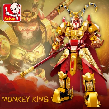 Nauja Beždžionių Karalius Blokai Kariai Mech Nustatyti Plytų Klasikinis Filmas Modelį, Vaikai Mech Kariai Vaikams Žaislai Vaikams Kalėdų Dovana