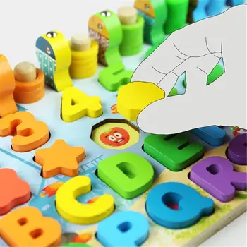 Montessori Ugdymo Mediniai Žaislai Vaikams Valdybos Matematikos Žvejybos Vaikų Mediniai Ikimokyklinio Montessori Žaislas Skaičiavimas Geometrija