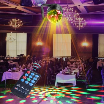 Nuotolinio Valdymo pulto LED RGB Magic Ball Light Patvarus, Praktiškas Daugiafunkcinis DJ Disco Šalis Dekoro Etapo Poveikį Lempos