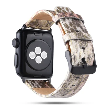 Lunnary Gyvatės Odos natūralios Odos Watchband Apple Watch Band Serijos 5/3 Apyrankę 42mm 38mm Dirželis iwatch 6 4 SE Juosta