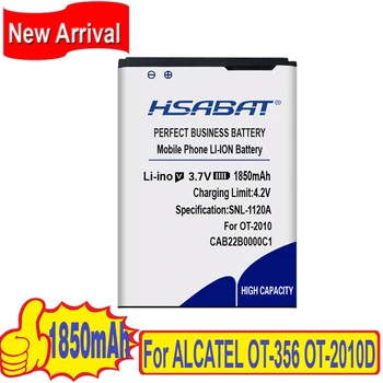 Originalus HSABAT 1850mAh Didelės Talpos Nulinio Ciklo Baterija ALCATEL OT-2010X OT-665X OT-356 OT-2010D OT-2010 CAB22B0000C1