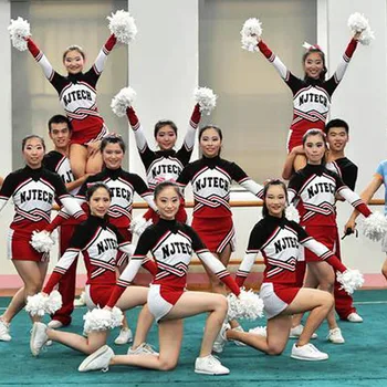 110-170cm Japonijos mokyklinę Uniformą Merginos Viršūnes+sijonas Studentų Cheerleaders Kostiumai Visiškai Rankovėmis Berniukams, Aerobikos Šokių Drabužių Rinkinys
