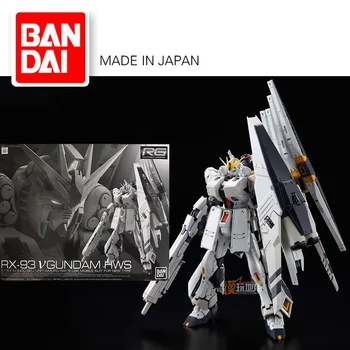 BANDAI PB Gundam Modelis RG 1/144 RX 93 V NU SAZABI GUNDAM DN Amuro Ray CCA Šarvai Unchained Mobiliojo Tiktų Vaikams, Žaislai