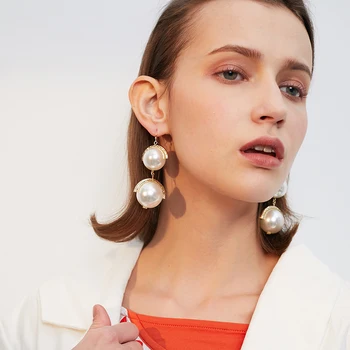 Dirbtinių perlų auskarai moterų temperamentas ilgai temperamentas auskarai moterų naują atmosferos laukinių auskarai