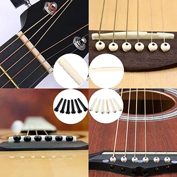 60PCS Gitara Priedų Rinkinio, Įskaitant Gitara Kirtikliai Imtuvas Akustinės Gitaros Stygos 3 in 1 String Vijurkas Tilto Kaiščiai HB88
