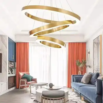 Modernus minimalistinis aukso metalo danga žiedas derinys 