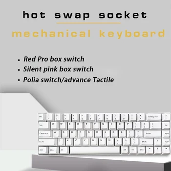 Kailh&FL ESPORTS 68keys hot swap lizdas žaidimas, mechaninė klaviatūra su RGB apšvietimas Laidinio USB Ergonomiška klaviatūra KOMPIUTERIUI laptopo
