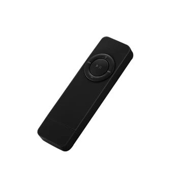 Nešiojamas USB Sportas U Disko Mini Mp3 Muzikos Grotuvas Parama 32GB TF Kortelė(juoda)