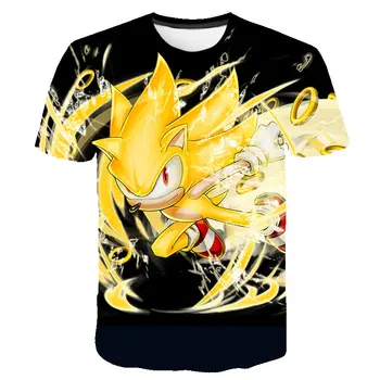 2020 Naujas Sonic The Hedgehog marškinėliai Vaikų Berniukų Drabužius, Sonic Marškinėliai Berniukui T-shirt Mergaičių Marškinėliai Vaikams Viršūnes Tee Kalėdų dovana