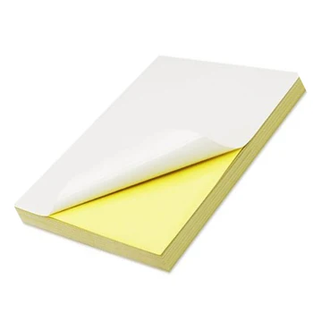A4 tuščias baltas blizgus, padengtas lipnios etiketės lipdukas A4 etikečių popierius lazerinio spausdintuvo
