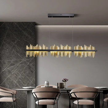 Valgomasis Gyvenamasis Kambarys LED Šviestuvo Vario Prabanga Postmodernaus Restoranas Ilgai Kabo Šviesos Dizaineris Namų Deco Naujas Pakabukas Lempa