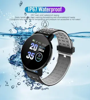 119Plus Smart Žiūrėti Vandeniui Apyrankę Žiūrėti Širdies ritmo Smart Apyrankė Sporto Laikrodžiai Juosta Smartwatch, Skirta 