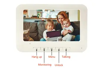 Homefong 7 Colių Laidinio Vaizdo Duris Telefono Stebėti Namų Domofonas Sistema