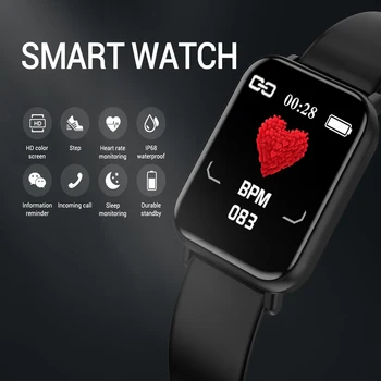 R16 Smart Žiūrėti R7 IP68 Vandeniui Smartwatch Vyrų Sporto Širdies ritmo Monitorius Moterų Fitneso Tracker Žiūrėti B57 Pro 