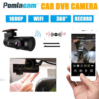 G6 Brūkšnys Kamera, WIFI, Automobilių DVR 360 laipsnių Platus Kampas Full HD 1080P Naktinio Matymo Automobilių DVR Brūkšnys Cam video įrašyti