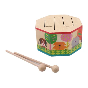 Mušamųjų Instrumentų Švietimo Žaislai, Mediniai Mokymo Priemonė Būgno Ankstyvojo Lavinimo Žaislas Aštuoniakampis Muzikos Būgnais Vaikams