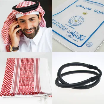 3 Spalvų Islamo Vyrų Tradiciniais Kostiumais Vyras Plaid Hat Galvos Skara Turbaną Musulmonų Hijabs Dubajus,arabų Ramadanas Melstis Kepurės 135*135cm