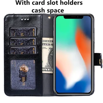 PU oda, daugiafunkcinis piniginės telefono maišelį atveju, jei kortelės turėtojas Huawei Honor 9X Pro/Huawei Honor 9X dėklas atveju stovėti coque