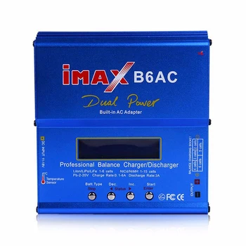 80W IMAX B6AC RC Balansą Lipo Baterijos Kroviklis B6 AC Nimh Nicd ličio Baterija, įkroviklis + ES/JAV/jungtinė karalystė/AU maitinimo kištuko nemokamas pristatymas