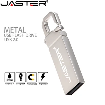 LOGOTIPĄ Metalo Key Chain, USB 2.0 Flash Drive, 4G, 8G 16G 32GB 64GB 128G Dovanos Pen Drives Realių Pajėgumų Memory Stick U Disko