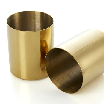 SUŞ Keliautojas paprastumas nerūdijančio plieno cilindro formos penholder. Replating procesas aukso raštinės reikmenys. Susitarimas Writin