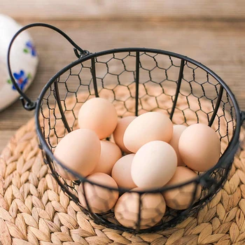 Metalo Kiaušinių Laikymo Konteineris Šiuolaikinių Didelių Kiaušinių Indelio Vaisių, Daržovių, Kiaušinių Laikymo Krepšelis Minkštas Sunku Virtas Kiaušinis