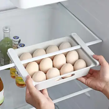 Šaldytuvas Kiaušinių Laikymo Dėžutė Konteineris Šaldytuvas Organizatorius Reguliuojamas Plastikinio Šaldytuvas Laikymo Krepšiai, Traukti iš Stalčių