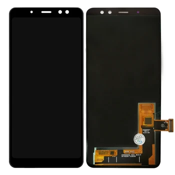 ORIGINALUS SAMSUNG Galaxy A8 2018 LCD A530 LCD Ekranas Samsung A8 2018 A530 Jutiklinis ekranas skaitmeninis keitiklis Asamblėjos Pakeitimo