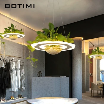BOTIMI Modernios LED Sieniniai šviestuvai Su Stiklo Vazonas Turas Akrilo Umbra, Valgomasis, Kavos Baras Lempa Be Augalai