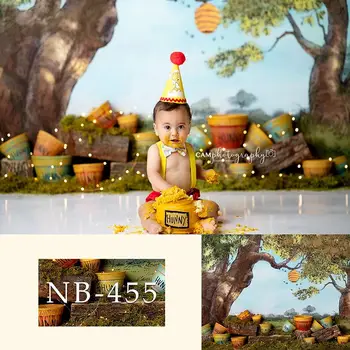 Cartoon Vaikų Fotografijos Fonas Naujagimio Nuotrauka Fone Gimtadienio Baby Shower Fone Photocall Dekoras Reklama Prekių