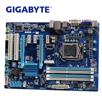 LGA 1155 For Intel DDR3 Gigabyte GA-B75-D3V Originalus Plokštė DDR3 32G B75 B75-D3V Darbalaukio Plokštės SATAII SATAIII Panaudota