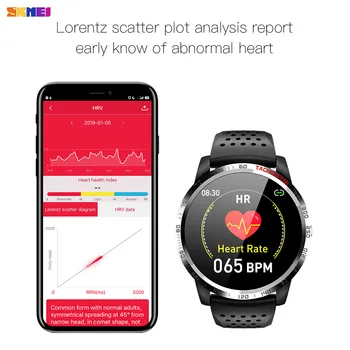 SKMEI Vyrų Smart Watch Širdies ritmo Miego Stebėti Priminimas Kraujo Spaudimo deguonies Fitness Tracker Smartwatch Sporto Smart Apyrankę W3