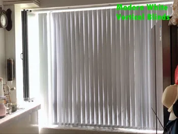 Moderni Baltos vertikalios žaliuzės Spalvinimas Žaliuzės persianas verticales Dekoratyvinis ekranas Gyvenamasis kambarys/miegamasis/biuras