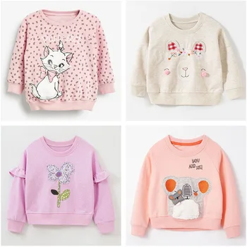 Kūdikiams, Mergaitėms, Vaikams, Hoodies Prekės 2021 Fleeces Marškinėlius Baby Girl Drabužiai, Megztiniai Interloop Medvilnės marškinėliai Topai Palaidinė Tee