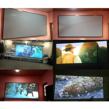 60-130 cm 16:9 Sklandžiai projektoriaus ekrane anti-lengvo metalo danga, Aukštos vaizdas ryškus spalvų kontrastas Nešiojamas HD Projektorius Užuolaidų