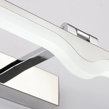 Šiuolaikinės Nerūdijančio Plieno LED priekiniai veidrodėlio lemputė vonios kambarys makiažas sieniniai šviestuvai led tuštybės tualeto sienos montuojamas sconces apšvietimo šviestuvas