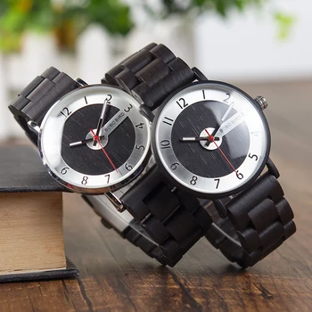 BOBO PAUKŠČIŲ Medienos Žiūrėti Kvarcinis Laikrodis Su Big Dial Mados Paprastos Konstrukcijos Vyrų ir Moterų Laikrodžiai Relogio C-Q23