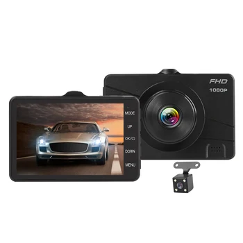 140 Laipsnių Objektyvas 1080p FHD Automobilių DVR Kamera Dashboard Cam su galinio vaizdo Kamera Automobilio DVR Brūkšnys Kamera Galinio vaizdo Dual Camera, Vaizdo
