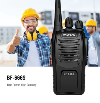 Baofeng BF-666S Walkie Talkie Nešiojamų Radijo 16CH UHF 400-470MHz baterija 2800mAh BF666S 5W Comunicador Siųstuvo radijo stotelė