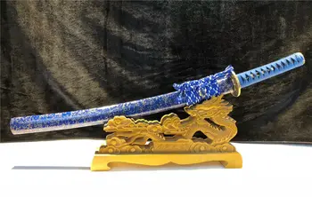 Gražus Japoniškas Kardas Samurajus Wakizashi Katana Aštrių Molio Grūdintas T10 Plieno Ašmenys Full Tang
