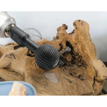 40MM medžio Apdirbimo Karbido Pasukimo Burr Medžio Drožyba Poliravimas, Graviravimas Gręžimo Bitai Šlifavimo Galvutė 10mm-kaip 14mm Kampas Malūnėlis